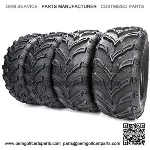 Set of 4 25" ATV Utility UTV All Terrain Tires 25x8-12 Front & 25x10-12 Rear 6PR fit 12in Rim