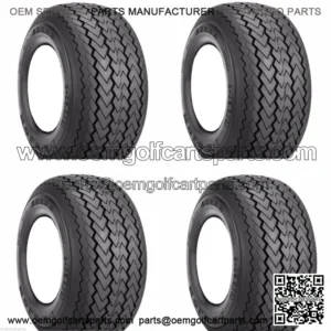 Set of 4 - 18x8.50-8 Hole-N-1 Stock Sawtooth Golf Cart Tires (ONLY)