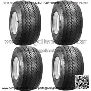 Set of 4 Golf Cart Street Course Tires Only 18x8.5-8 Duro Sawtooth 4 Ply