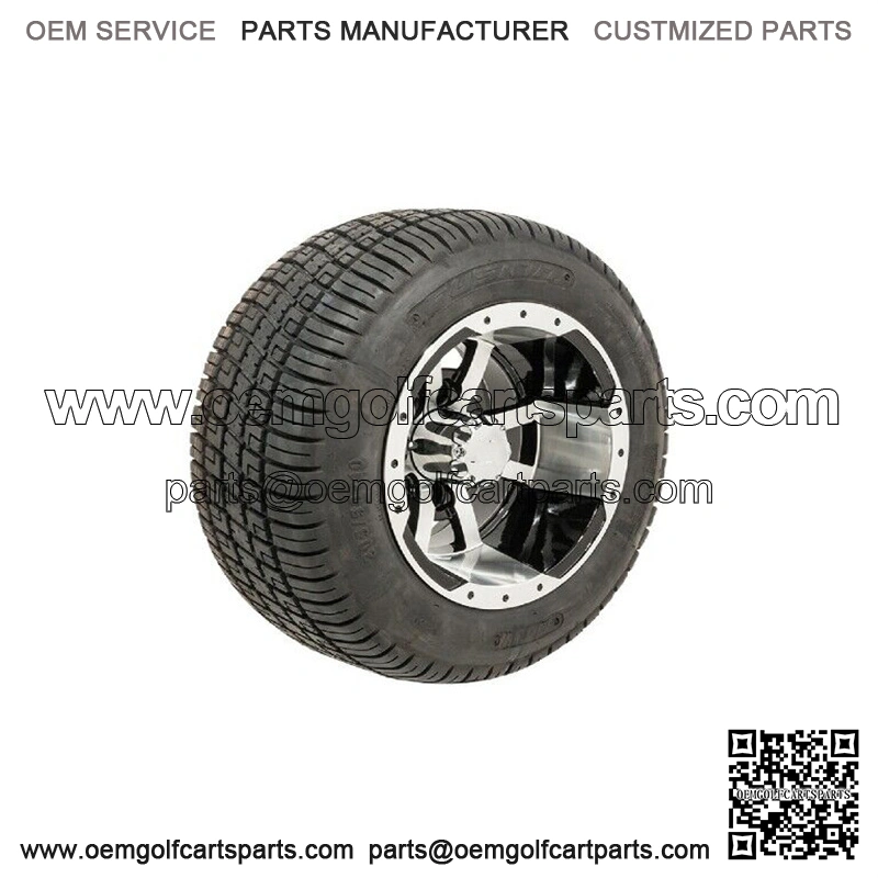 Set of 4 10" Golf Cart Wheels on 205/50-10 (18") Tires