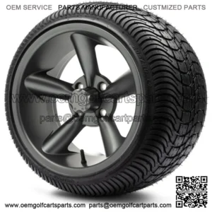14" Godfather Gunmetal Golf Cart Wheels and Tires (205-30-14) Set of 4