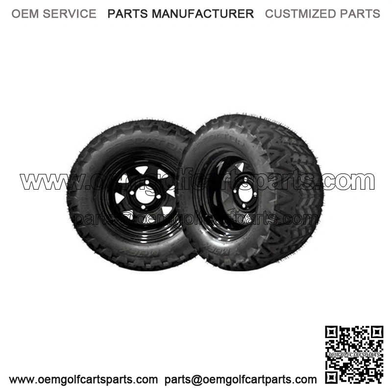 BLACK FRIDAY Black Golf Cart 12" Wheels w/ 23" Golf Cart Tires - Set/4