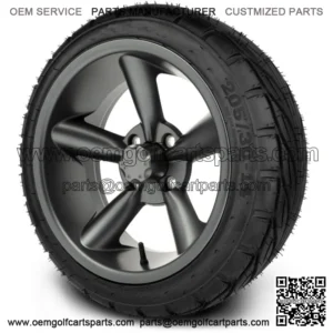14" Godfather Gunmetal Golf Cart Wheels & Guardian Tires 205/30-14