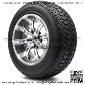 12" Gunmetal Golf Cart Wheels and Tires (215-50-12) - Set of 4