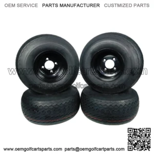 Wheel and Tire Combo 18x8.5-8 Golf Cart Tire with Black 4/4 Rim 4 PACK