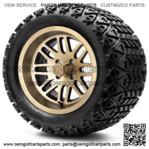 14" Mayhem Bronze Golf Cart Wheels and Tires (23x10.00-14) - Set of 4