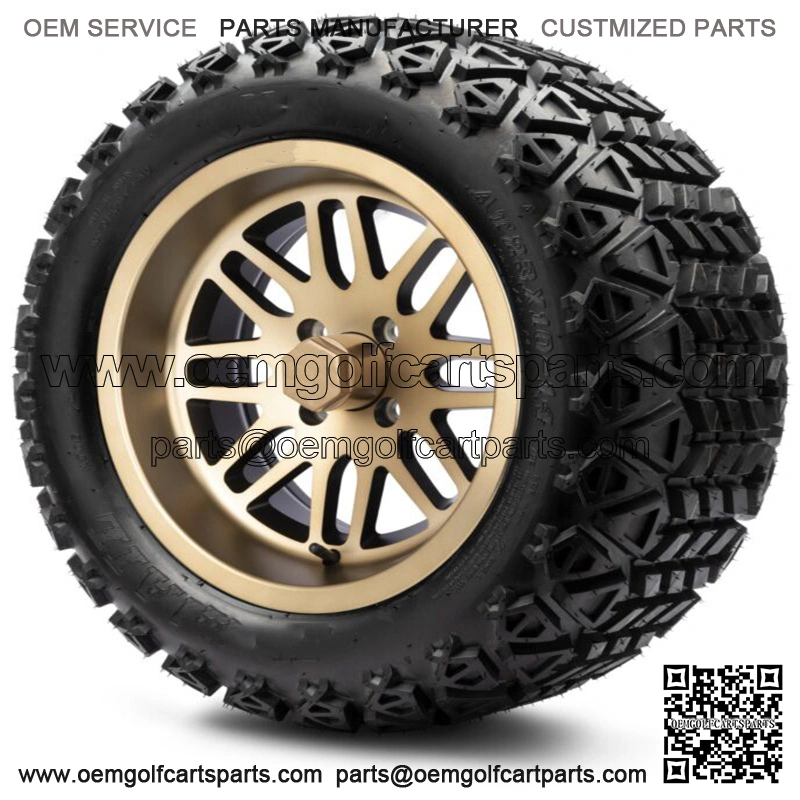 14" Mayhem Bronze Golf Cart Wheels and Tires (23x10.00-14) - Set of 4