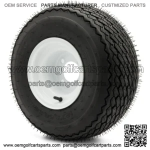 8" Glossy White Wheel and Odyssey Perduro (18/8.5-8) Golf Cart Tire