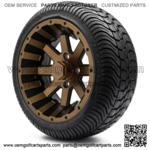 12" Assault Bronze Golf Cart Wheels and Tires (215-35-12) - Set of 4