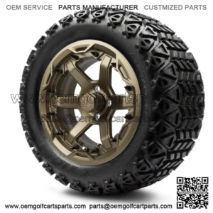 14" Gladiator Bronze Golf Cart Wheels and Tires (23x10.00-14) - Set of 4