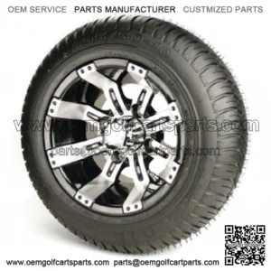 Set of 4 - 10 inch Golf Cart Wheels on Low Profile Street Tires