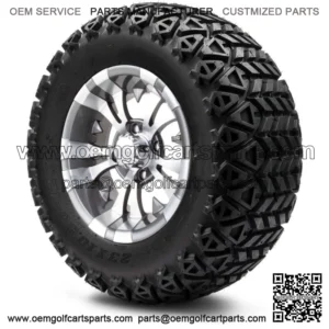 12" Vampire Gunmetal Golf Cart Wheels and Tires (23x10.50-12) - Set of 4
