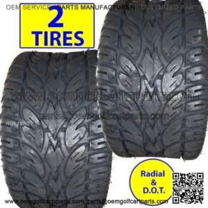 2) 245/50R-12 BLAZE GOLF CART TIRE 4ply Radial DOT 20x9.50-12 245/50-12