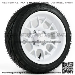 Set of 4 12" Gloss White Golf Cart Wheels & 215/35-12 Tires DOT EZGO Yamaha Club