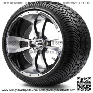 14" Machined Golf Cart Wheels and Tires (205-30-14) Set of 4
