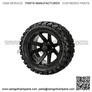 4 Golf Cart 23x10-14 Sierra Rover Tires on 14x7 Matte Black Rampage Wheels