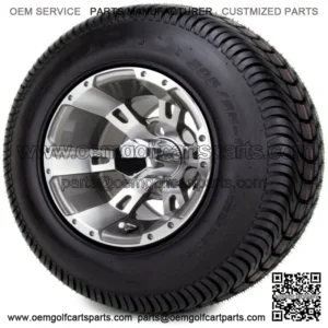 10" Ambush Gunmetal Golf Cart Wheels and Tires (205-65-10) - Set of 4