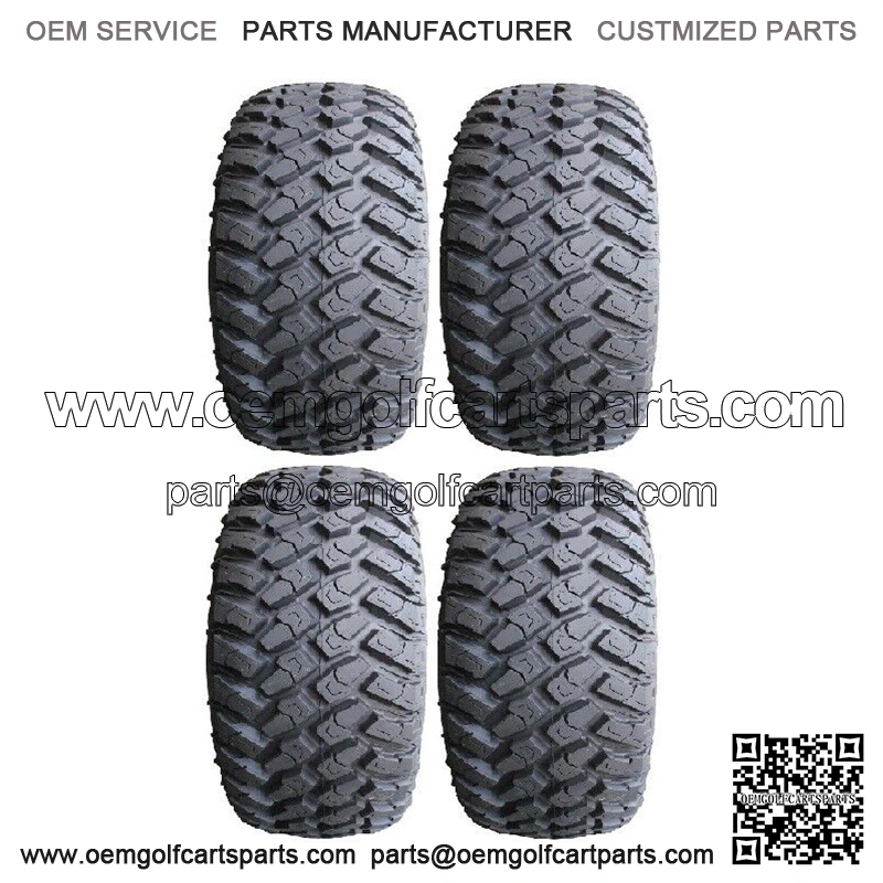 Full set of MotoSport Hammer (4ply) 23x9.5-12 Golf Cart Tires (4)