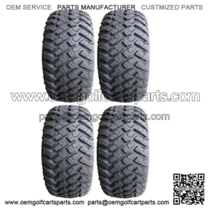 Full set of MotoSport Hammer (4ply) 22x9.5-10 Golf Cart Tires (4)
