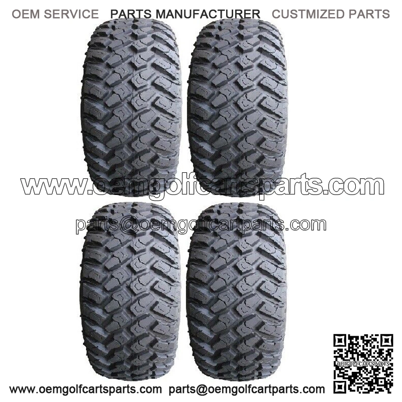 Full set of MotoSport Hammer (4ply) 22x9.5-10 Golf Cart Tires (4)