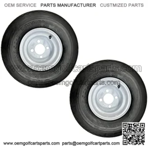 Two Golf Cart Tires On Rims 18 X 8.5 X 8 18-850-8 18X8.50-8 White 4 Lug 18 in.,18x8.50-8 GTX OEM Golf Cart Wheels and Golf Cart Tires Combo - Set of 4 (18x8.5-8, White),10" VAMPIRE Golf Cart Wheels and 205/50-10 DOT Low Profile Golf Cart Tires Combo - Set of 4