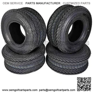 Hole-N-1 Golf Cart Tires Front Rear Set Hole in one Replacement Golf Car Tires with Key Chain 18x8.5x8 (18x8.5-8 4 Pack)