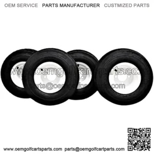 18x8.50-8 with 8x7 White Assembly for Golf Cart and Lawn Mower (Set of 4)