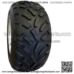 18x8-8 All Terrain Golf Cart Tires and 8" Black Steel Golf Cart Wheels Combo - Set of 4