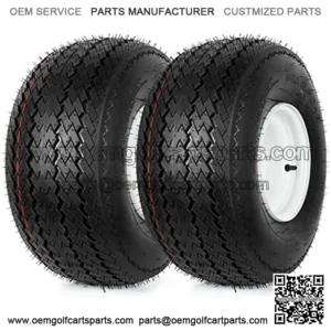 18x8.50-8 Lawn Mower Tires with Rim, 18x8.5-8 Tractor Turf Tire, 4 Ply Tubeless, 815lbs Capacity, Set of 2