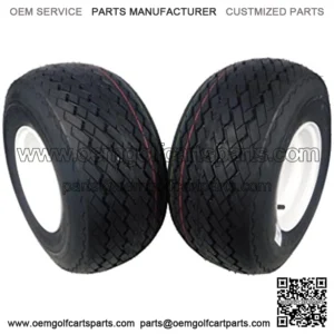 Wheel & Tire Golf Cart Tire 18x8.5-8 with White 8x7 4/4 Rim 2 PACK