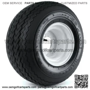Hole-N-1 White 8" x 7" 4-Hole Wheel and (18/8.50-8) Tire Combination