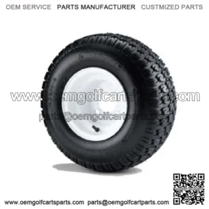 (1) Golf Cart 18x8.50-8 6 Ply Traction Tire mounted on 8" White Wheel