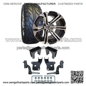 EZGO RXV Golf Cart Street Tire/Wheel & 3" Lift Kit Bundle