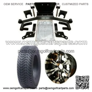 Club Car Precedent Low Profile Tire/Wheel Combo & 4" Block Lift Kit Bundle