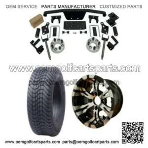 Club Car DS Low Profile Tire/Wheel Combo & 4" Block Lift Kit Bundle