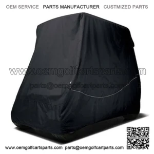Black Golf Cart Storage Cover - For Sdard Top Carts