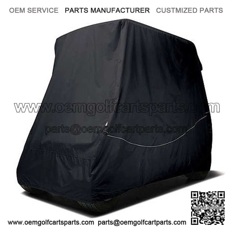 Black Golf Cart Storage Cover - For Sdard Top Carts