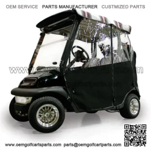 Black Sunbrella 3-Sided Custom Over-The-Top Enclosure (Fits All Carts!)