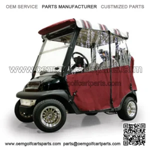 Burgundy Sunbrella 3-Sided Custom Over-The-Top Enclosure (Universal Fit)