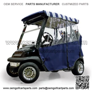 Navy Sunbrella 3-Sided Custom Over-The-Top Enclosure (Fits all Carts!)