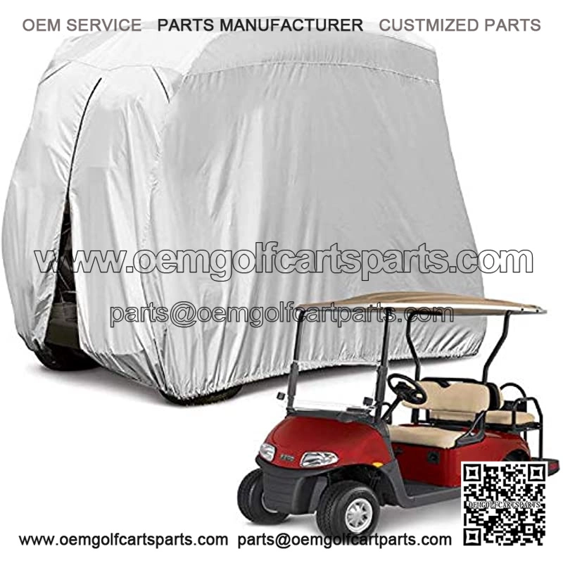 4 Passenger 400D Waterproof Sunproof Golf Cart Cover Roof 80" L, fits EZ GO, and Yamaha, Dustproof and Durable