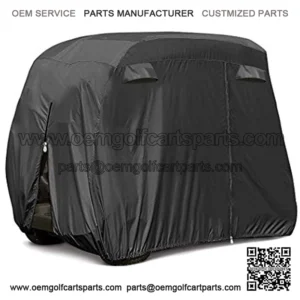 Universal 2-4 Passenger Golf Cart Cover for EZGO, and Yamaha, Waterproof Sunproof and Durable