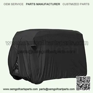 Deluxe Golf Cart Covers 4 Passenger, 420D 4 Seat Club Car Cover Waterproof Sunproof Dustproof Black XGF2H