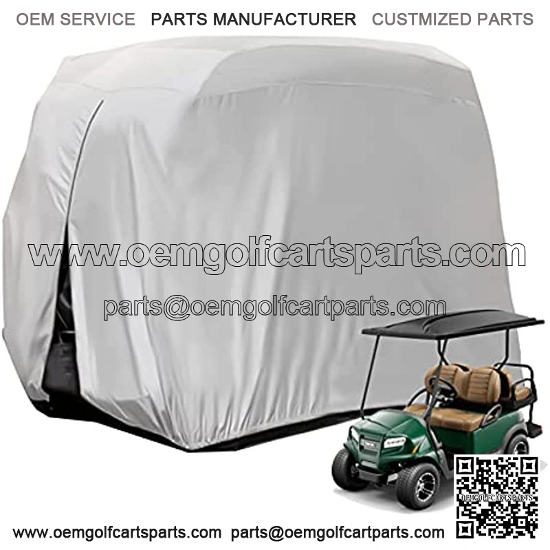 4 Passenger Golf Cart Cover, Heavy Duty Outdoor Cover for Ez Go Club Car Yamaha Golf Carts, Waterproof Sunproof Dustproof (Up to 112 Inch)