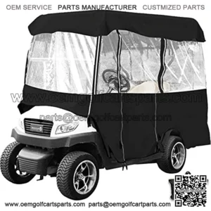 Golf Cart Enclosure 86", 4-Person Golf Cart Cover, 4-Sided Fairway Deluxe, 300D Waterproof Driving Enclosure with Transparent Windows, Fit for EZGO, Club Car, Yamaha Cart.