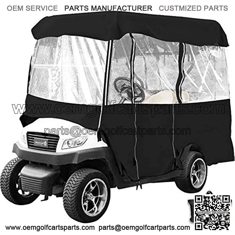 Golf Cart Enclosure 86", 4-Person Golf Cart Cover, 4-Sided Fairway Deluxe, 300D Waterproof Driving Enclosure with Transparent Windows, Fit for EZGO, Club Car, Yamaha Cart.