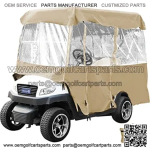 Golf Cart Enclosure, 4-Person Golf Cart Cover, 4-Sided Fairway Deluxe, 300D Waterproof Driving Enclosure with Transparent Windows, Fit for EZGO, Club Car, Yamaha Cart (Roof Up to 78.7"L)