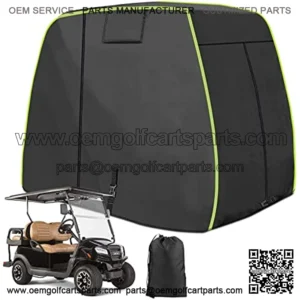 2/4 Passenger Golf Cart Cover Fits EZGO, Club Car, Yamaha Golf Carts with Reflective Strips, All Weather Protection/Waterproof /Snowproof/Windproof/Sunproof/Full Gold Cart Covers