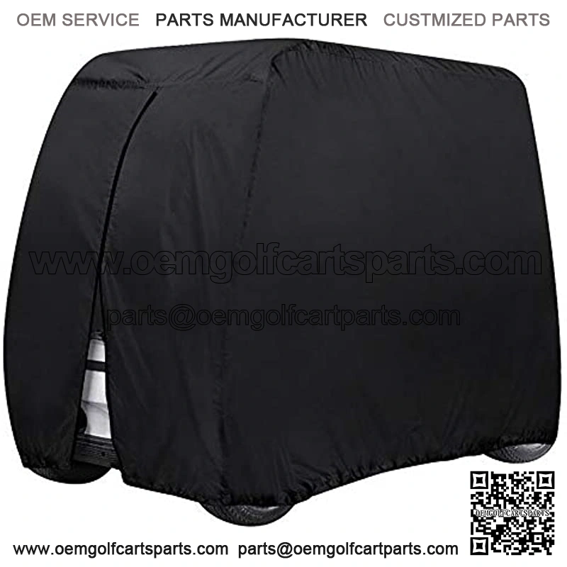 Golf Cart Cover 4 Passenger Heavy Duty, 420D Waterproof Golf Cart Covers Extended Roof for EZ GO Club Car Yamaha Golf Carts, Outdoor Sunproof Dustproof 4 Seat Club Car Cover (Up to 112 Inch)