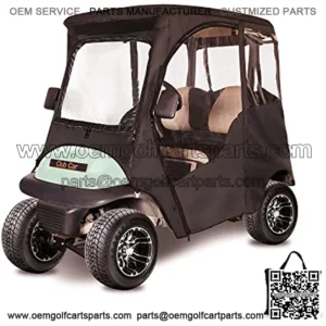 Deluxe Enclosure for Club Car Precedent 2 Passenger Golf Cart, 4-Sided Clear PVC Window Rain Cover with Zipper Entry